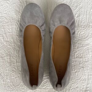 J. Crew Factory Gray Suede Flats